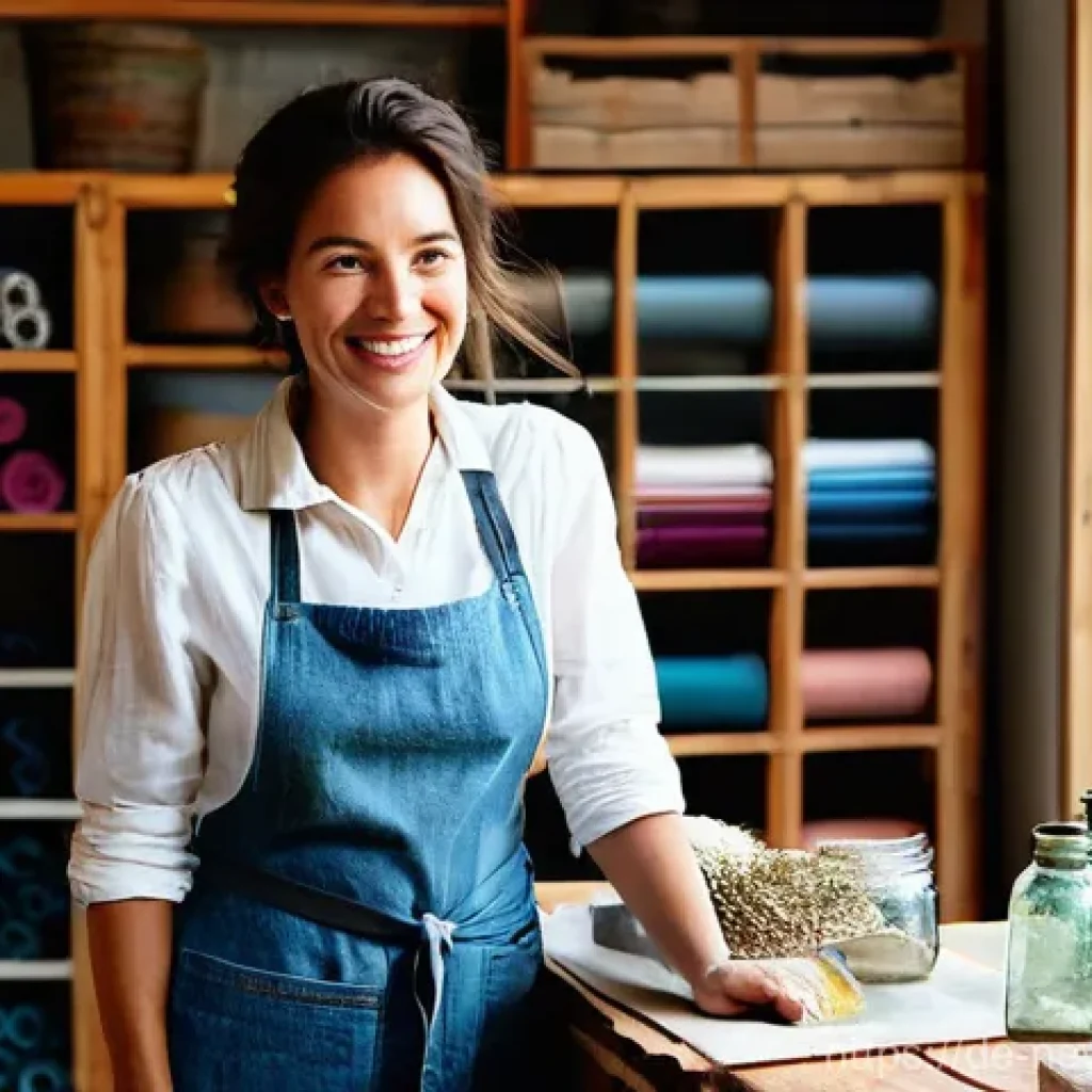 업사이클링 스타트업의 사업 계획서 작성법 - **Prompt 1: The Creative Upcycling Workshop**
    "A cozy, well-lit upcycling workshop. In the cente...