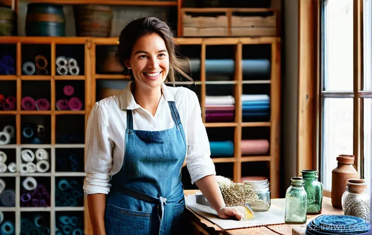 업사이클링 스타트업의 사업 계획서 작성법 - **Prompt 1: The Creative Upcycling Workshop**
    "A cozy, well-lit upcycling workshop. In the cente...