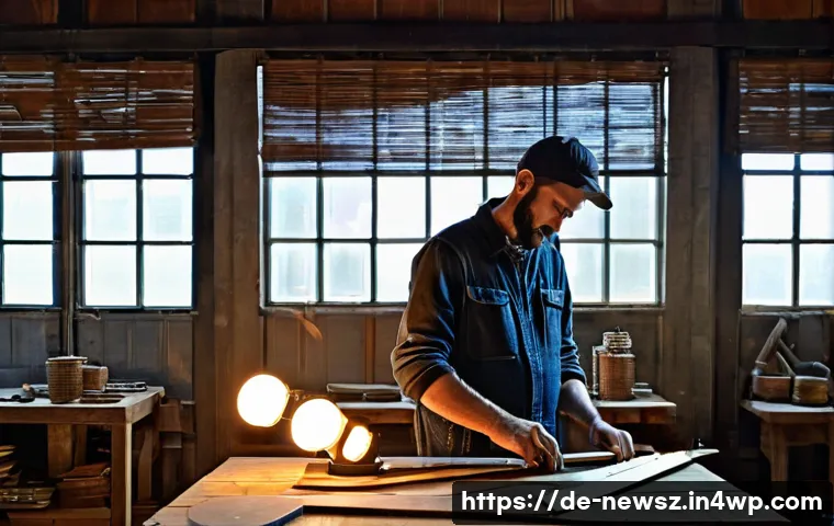 업사이클링 스타트업의 수익성 분석 - **Prompt:** A skilled artisan, wearing practical and stylish work overalls, meticulously assembling ...